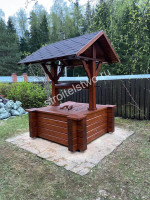 Домик для колодца из бруса